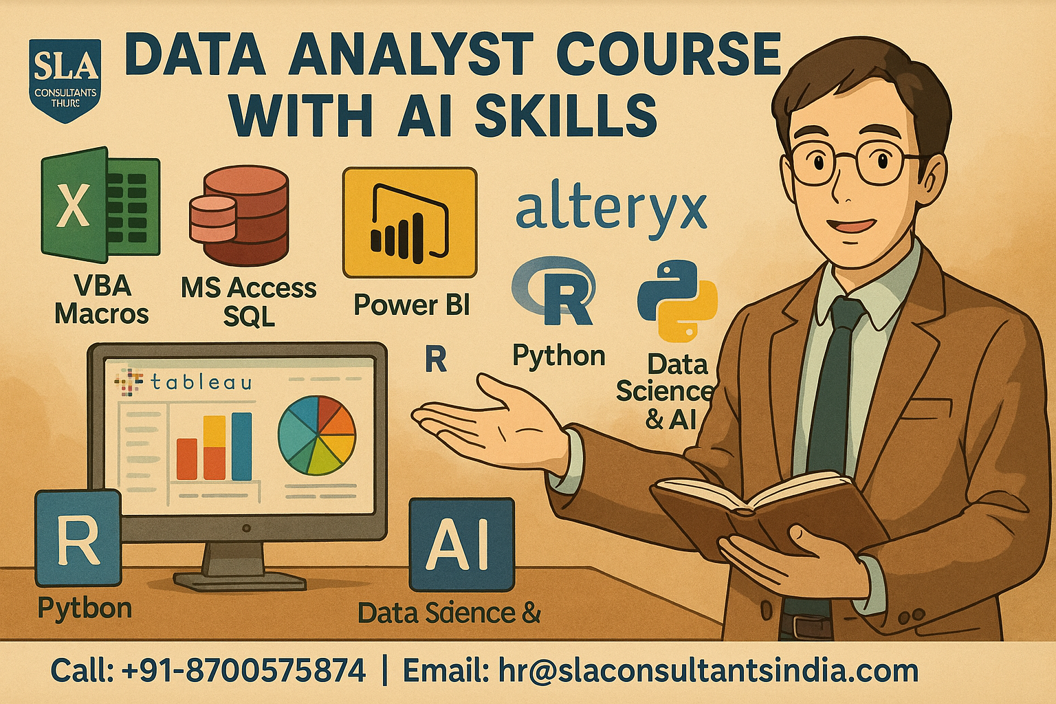 Data Analyst Course in Delhi | Free Alteryx, Prompt Engineering in Analytics and Gen AI Skills with IBM Certification Support, Industry-Relevant Skill Development by SLA Consultants India