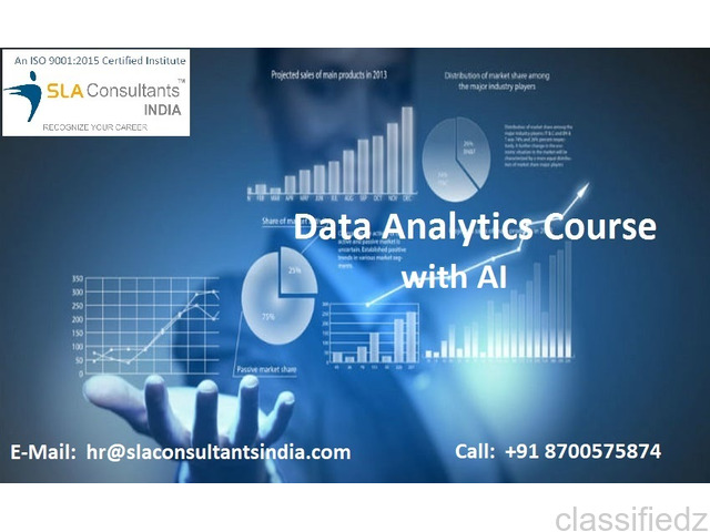 Data Analyst Training in Delhi, Learn Excel, VBA, SQL, Power BI & Tableau | Get Free Alteryx, Prompt Engineering & Gen AI Skills with IBM Certification Support, Professional Data Analytics Program by SLA Consultants India
