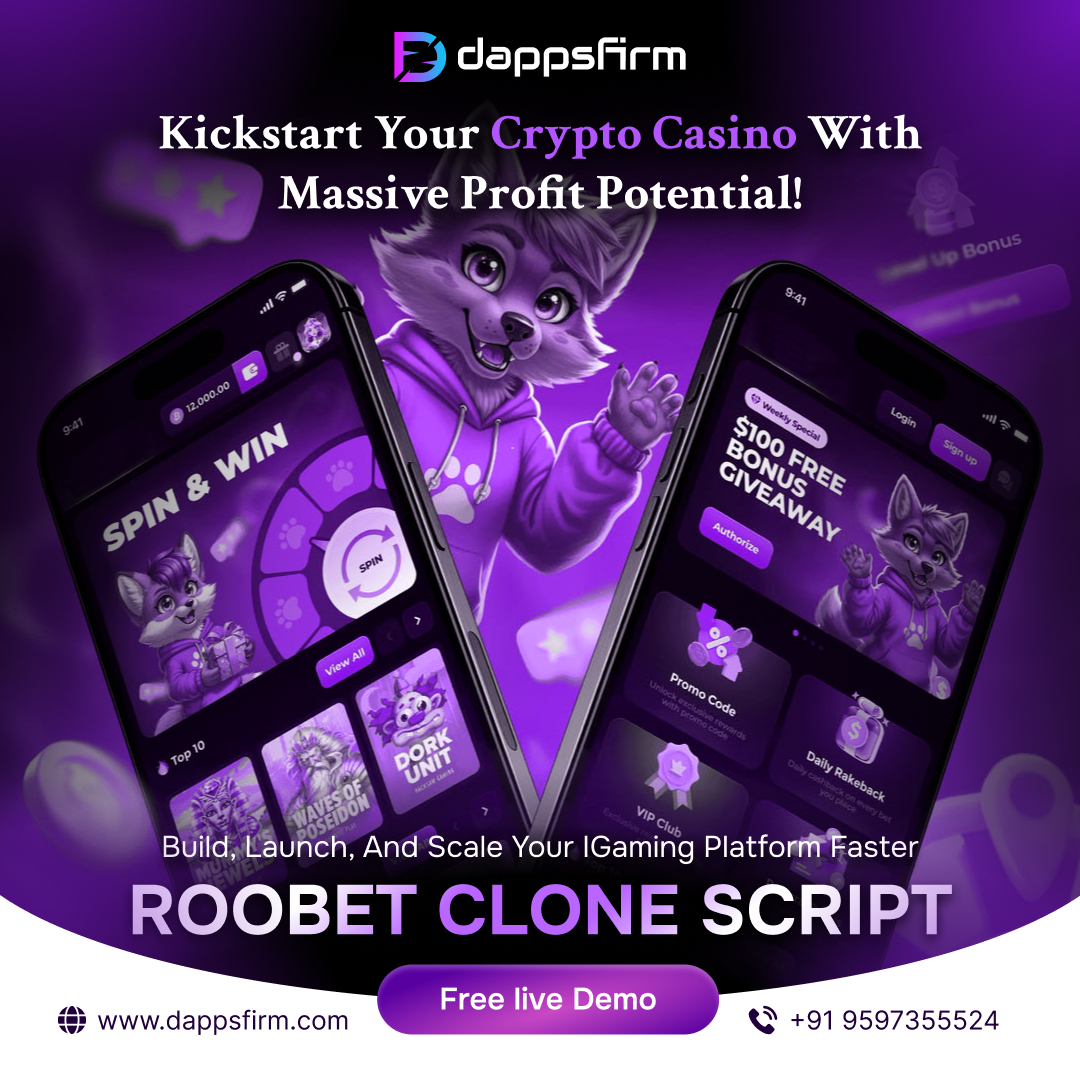 Get Started in Crypto Gambling with Scalable Roobet Clone Script Solution